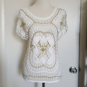Hairpin Lacy Boho Crochet Tunic Top - S/M